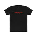 Pure Blood t-shirt: PURE BLOOD in red serif capitals across the chest of a black Next Level 3600 tee.